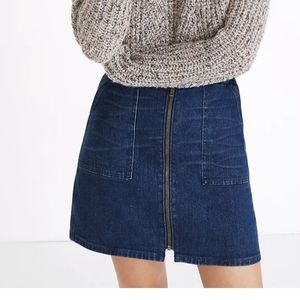 Madewell Women's Denim Utility Zip Skirt-Size 32